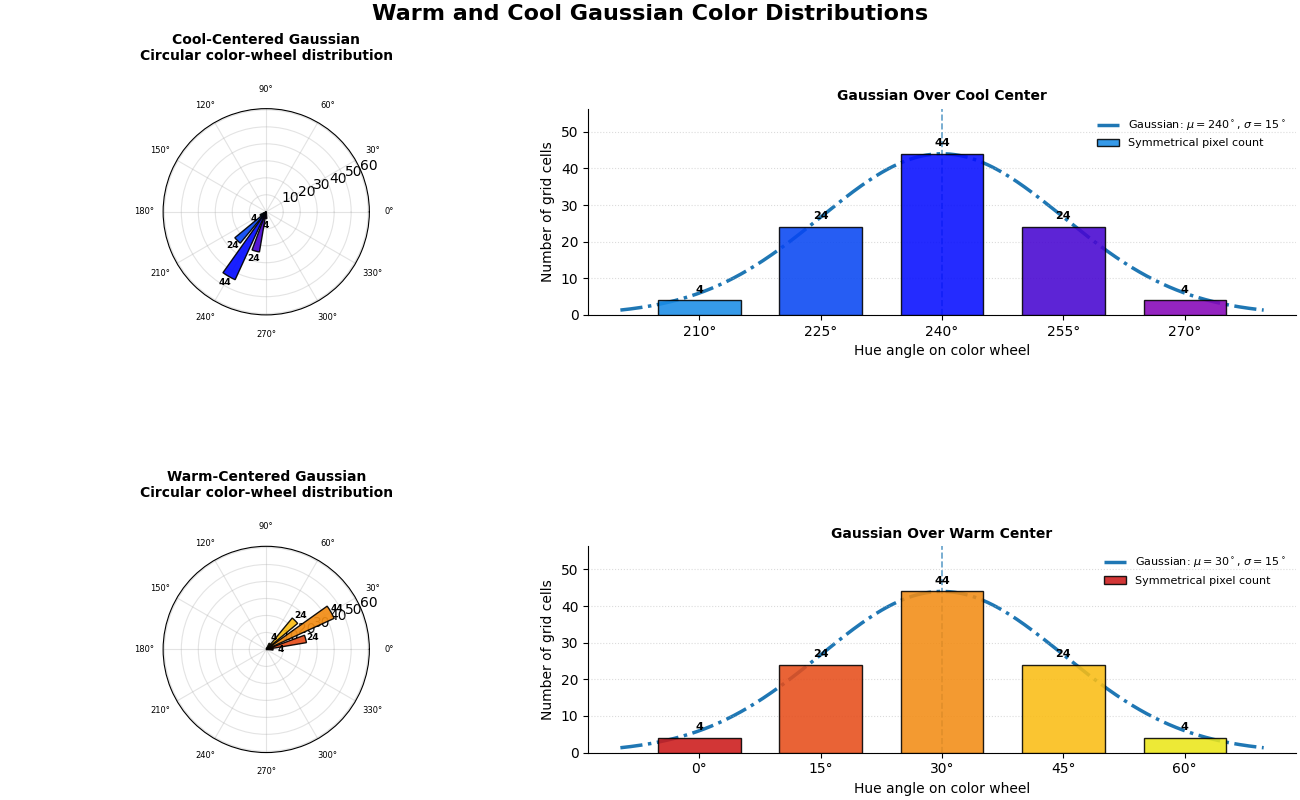 Warm-Cool-Gaussians-Plots